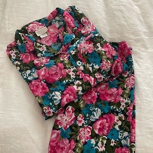 Vintage silk pajama set